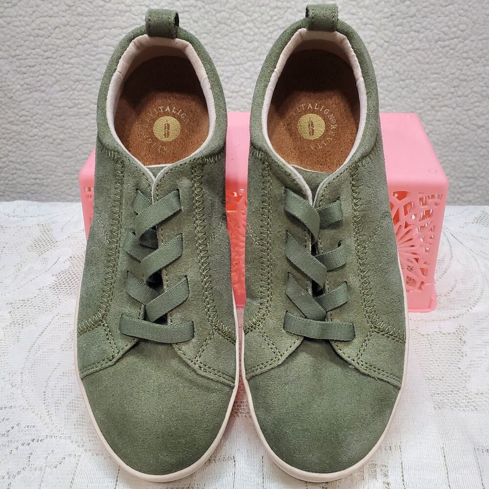 Revitalign Women's 8.5 B Orthotic Sneakers Malibu Misty Olive Tennis Shoes NEW